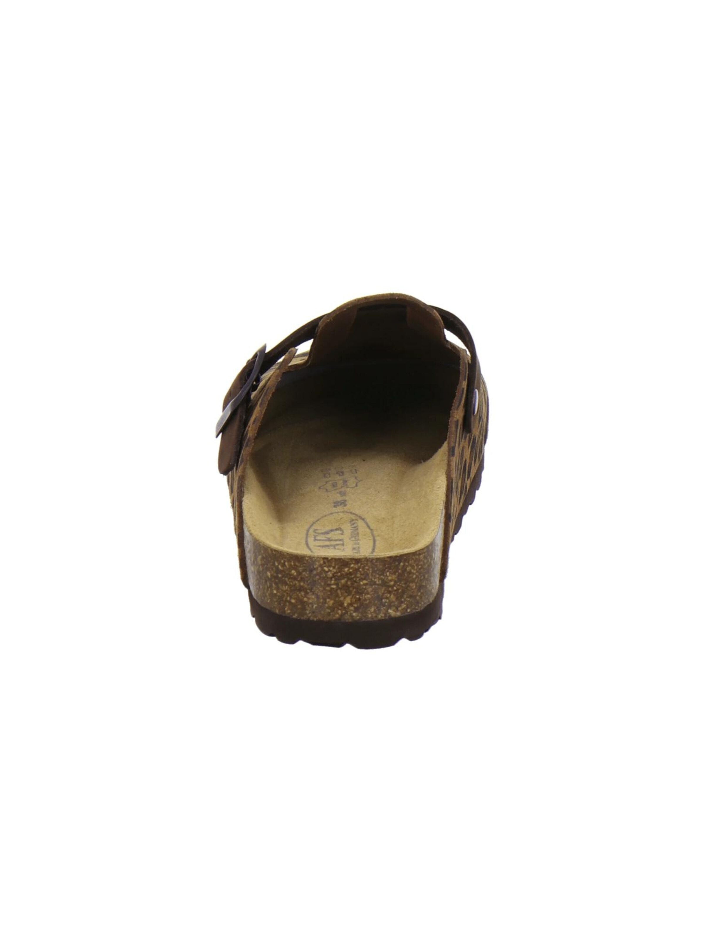 Sabots 'Clogs Damen Leder leo-braun' AFS-Schuhe en marron