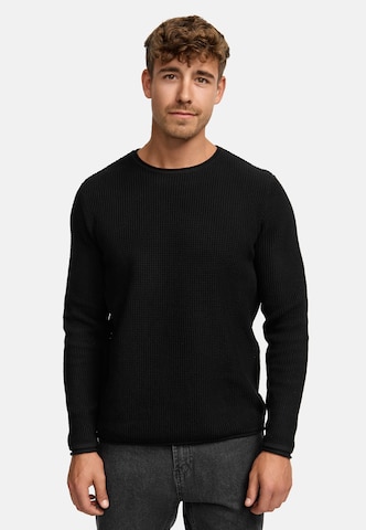 INDICODE JEANS Trui 'Petri' in Zwart: voorkant