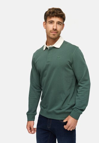INDICODE JEANS Sweatshirt 'Isnar' in Green: front