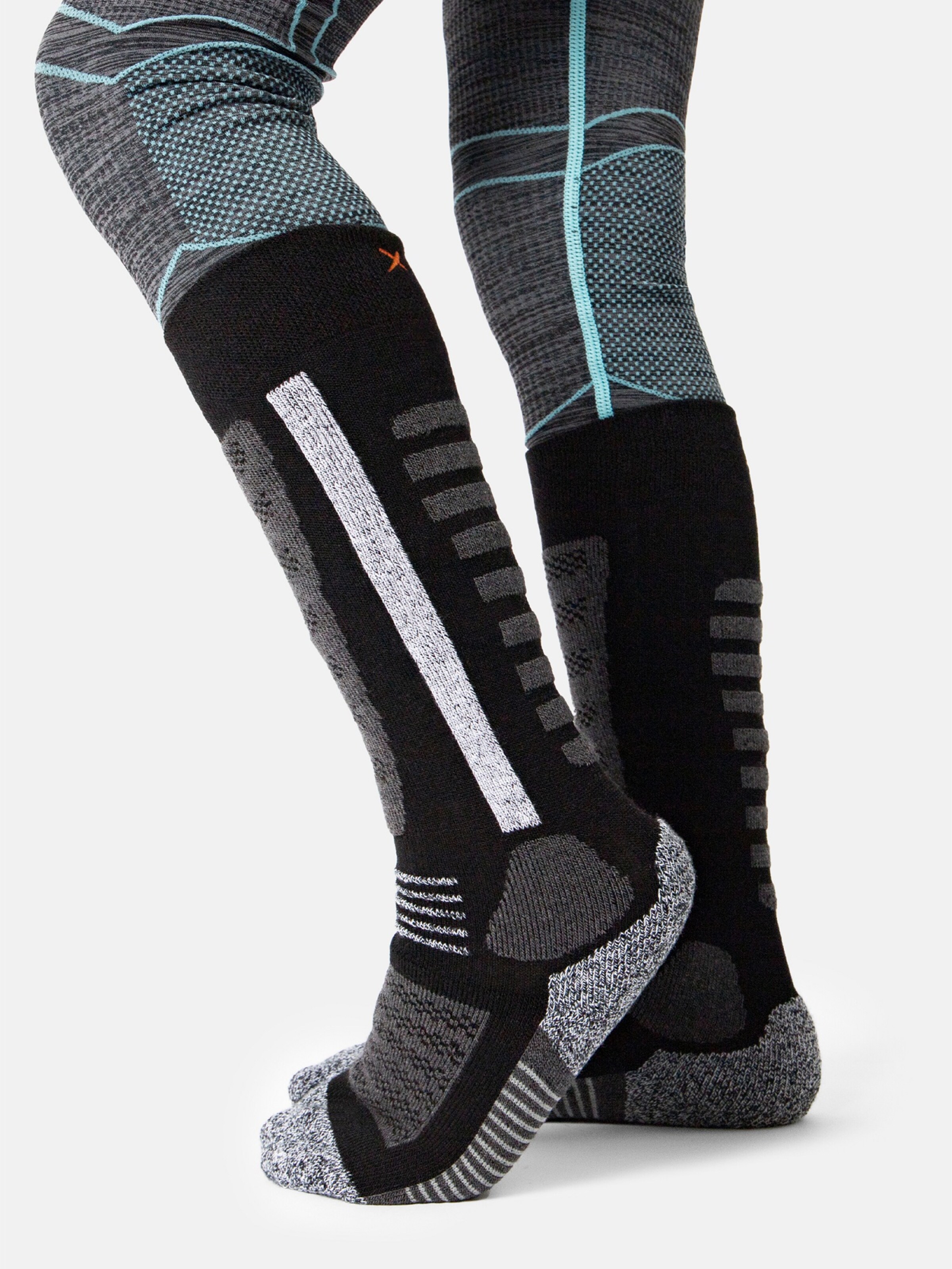 Calzino sportivo 'Ski Charlie' di Occulto in grigio: frontale