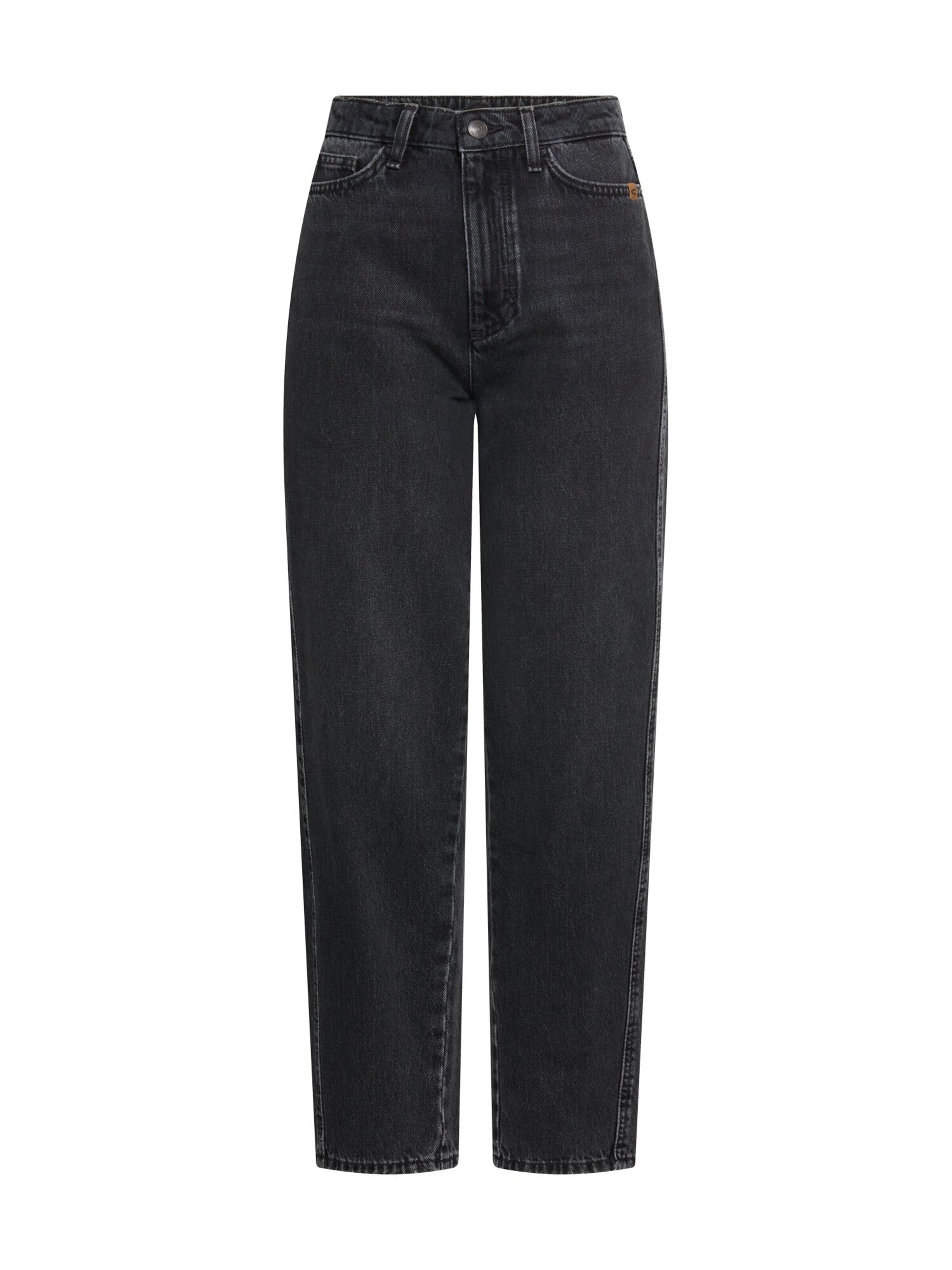 CAMEL ACTIVE Loosefit Barrel Jeans mit Gürtelschlaufen in Schwarz: Vorderseite