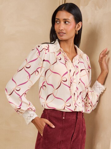 Chemisier love & roses en beige