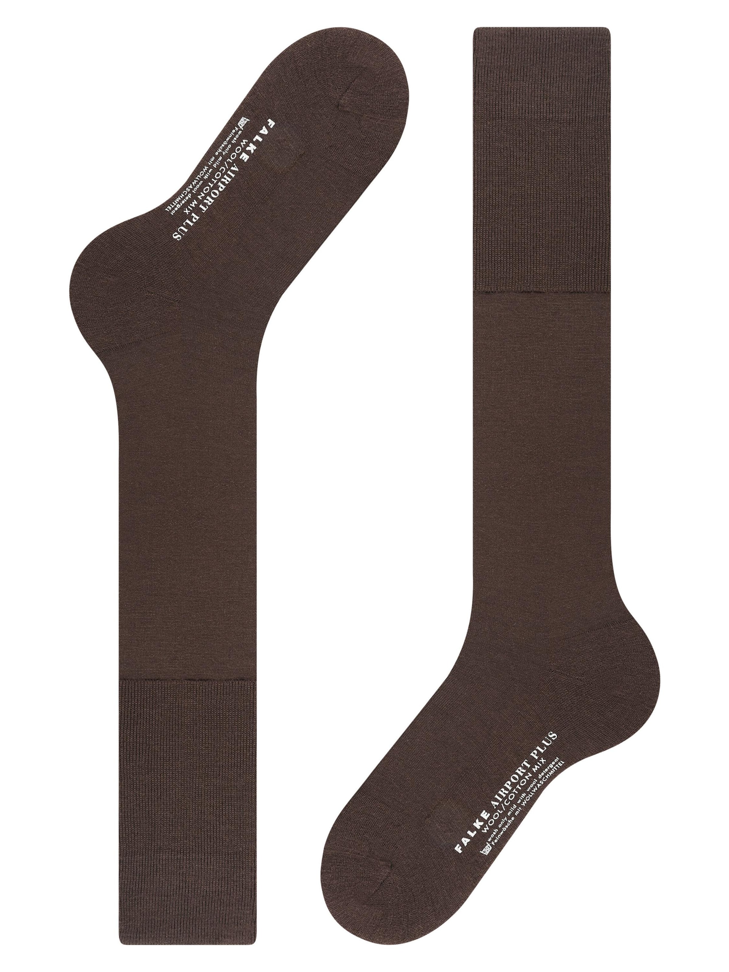 FALKE Knee High Socks 'Airport Plus' in Brown