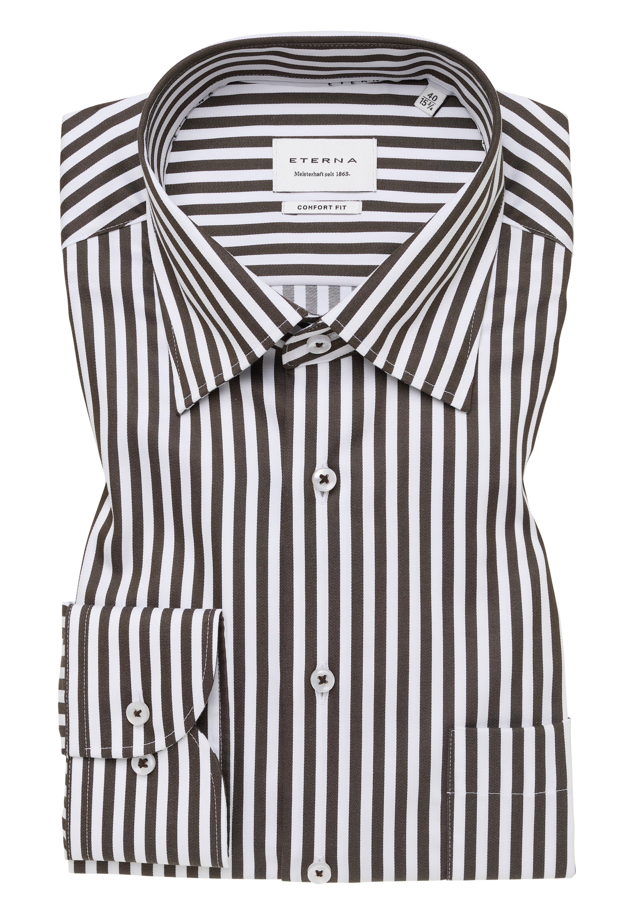 ETERNA Comfort fit Business shirt in Brown