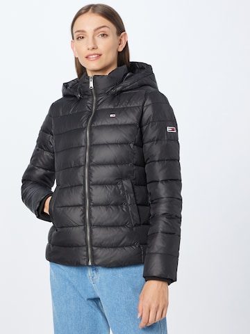 Tommy Jeans Winter Jacket in Black: front