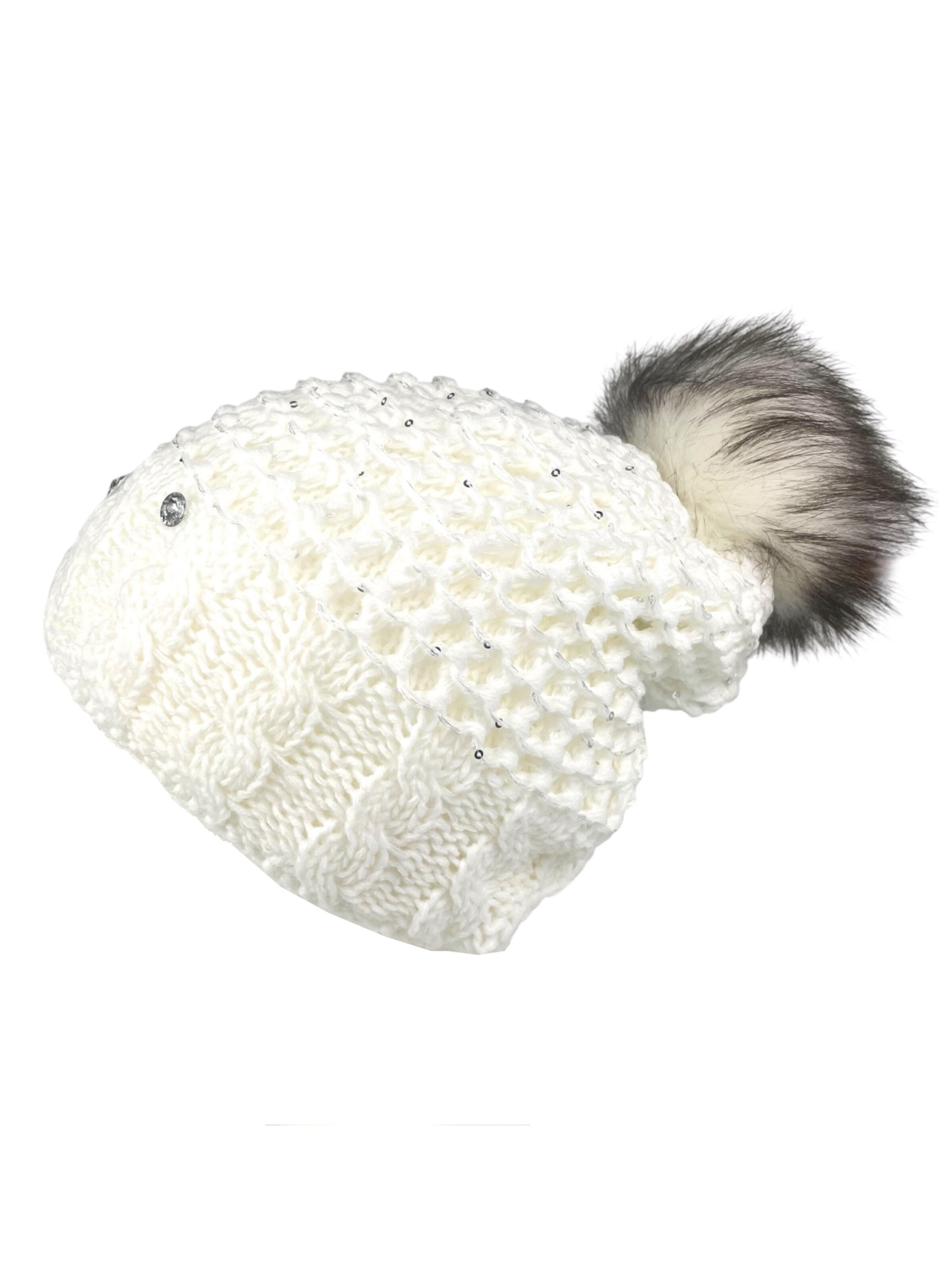 Kumixi Beanie 'Set: Mütze & Loop Schal' in White