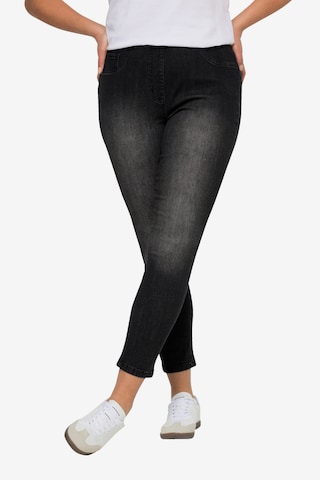 Angel of Style Slimfit Jeans in Zwart: voorkant