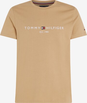 T-Shirt TOMMY HILFIGER en beige : devant