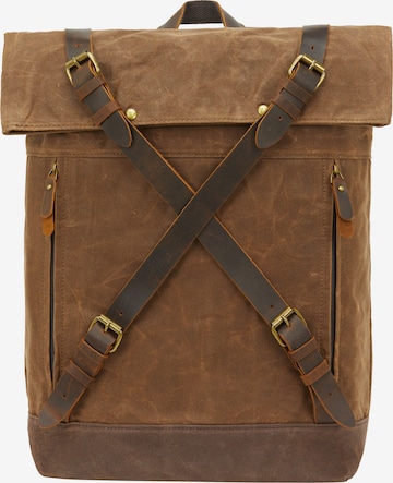 DreiMaster Vintage Rugzak in Bruin: voorkant