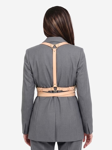 Haute Cuir Riem 'Double Belt Harness' in Beige