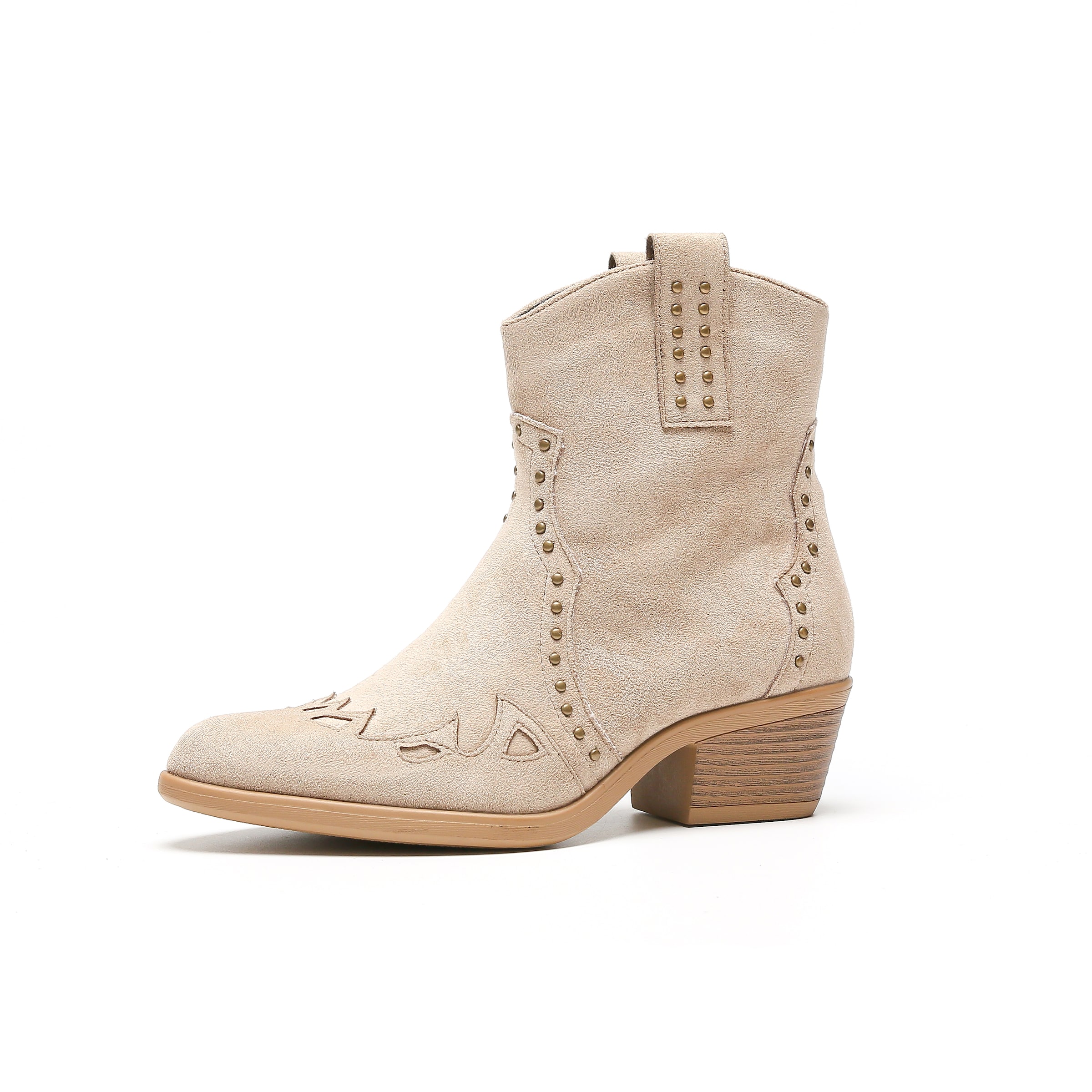 Bottes de cowboy Salinyang en beige : devant