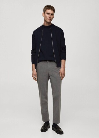 MANGO MAN Slim fit Pleated Pants 'Bologna' in Grey