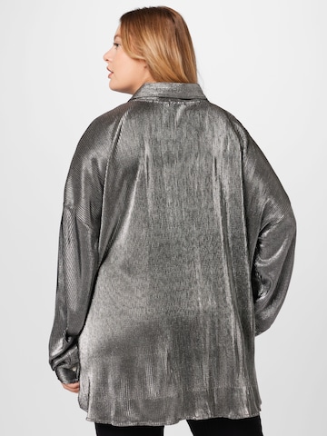 Nasty Gal Plus Blouse in Silver