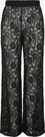 Wide Leg Pantalon 'OLLINE' PIECES en noir : devant