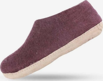 SHUS walk with nature Hjemmesko 'Uldhjemmesko (100% ren uld) m/Gummisål – Dansk Design fra SHUS' i lilla: forside