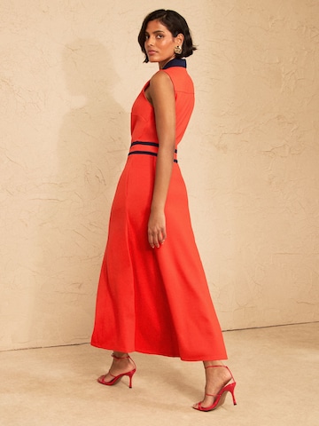 love & roses - Vestido camisero en naranja