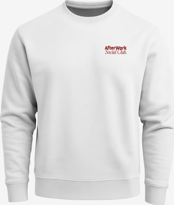 Neverless Sweatshirt 'After Work Social Club' in White: front