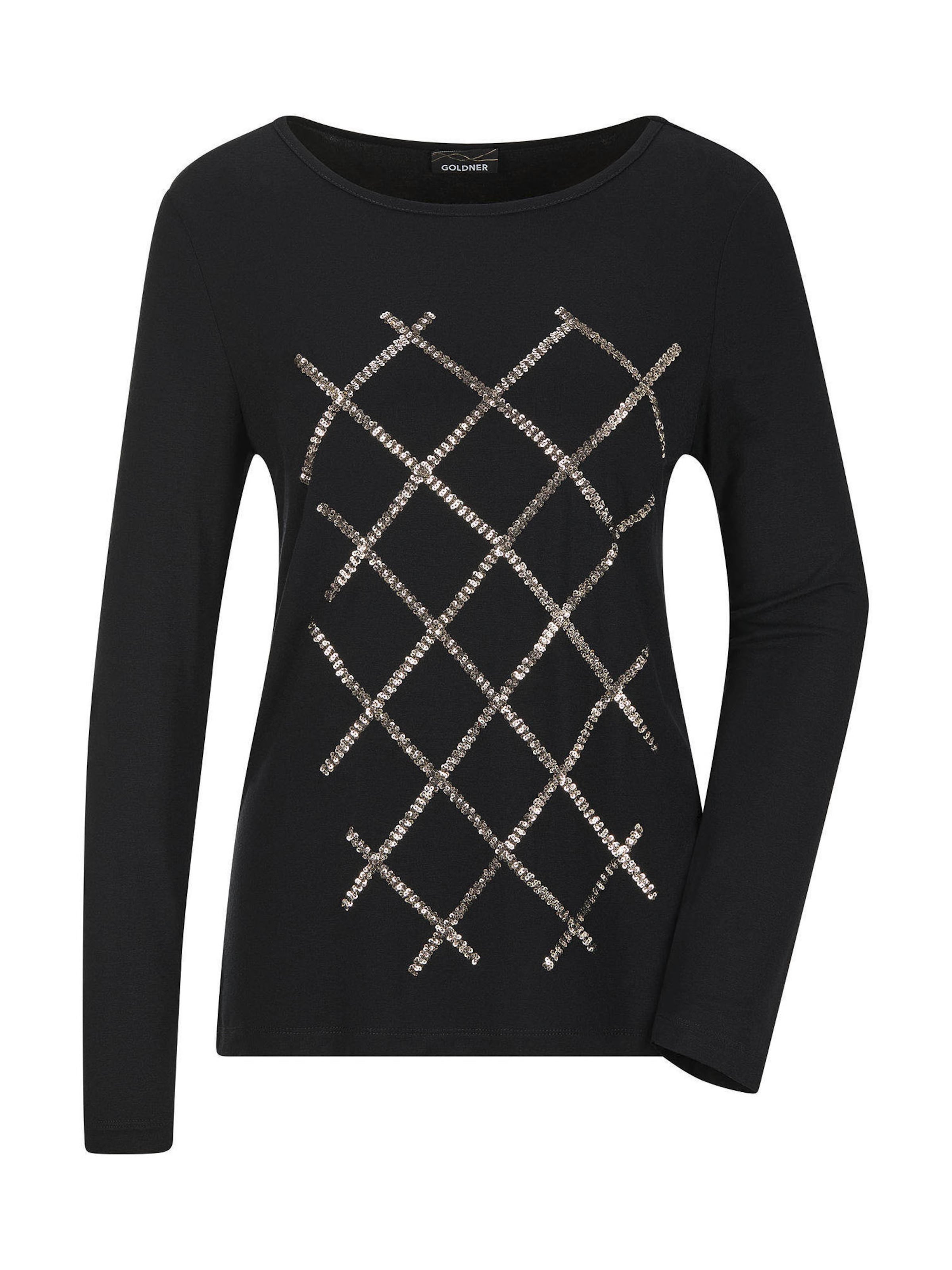 Goldner T-shirt en noir / argent, Vue avec produit