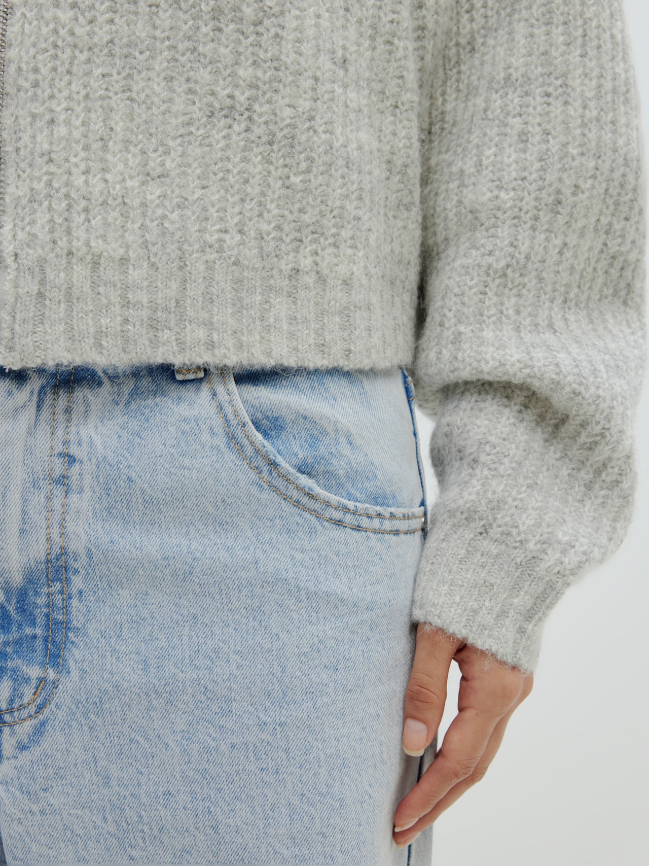 EDITED Produkte Strickjacke 'Rani' graumeliert