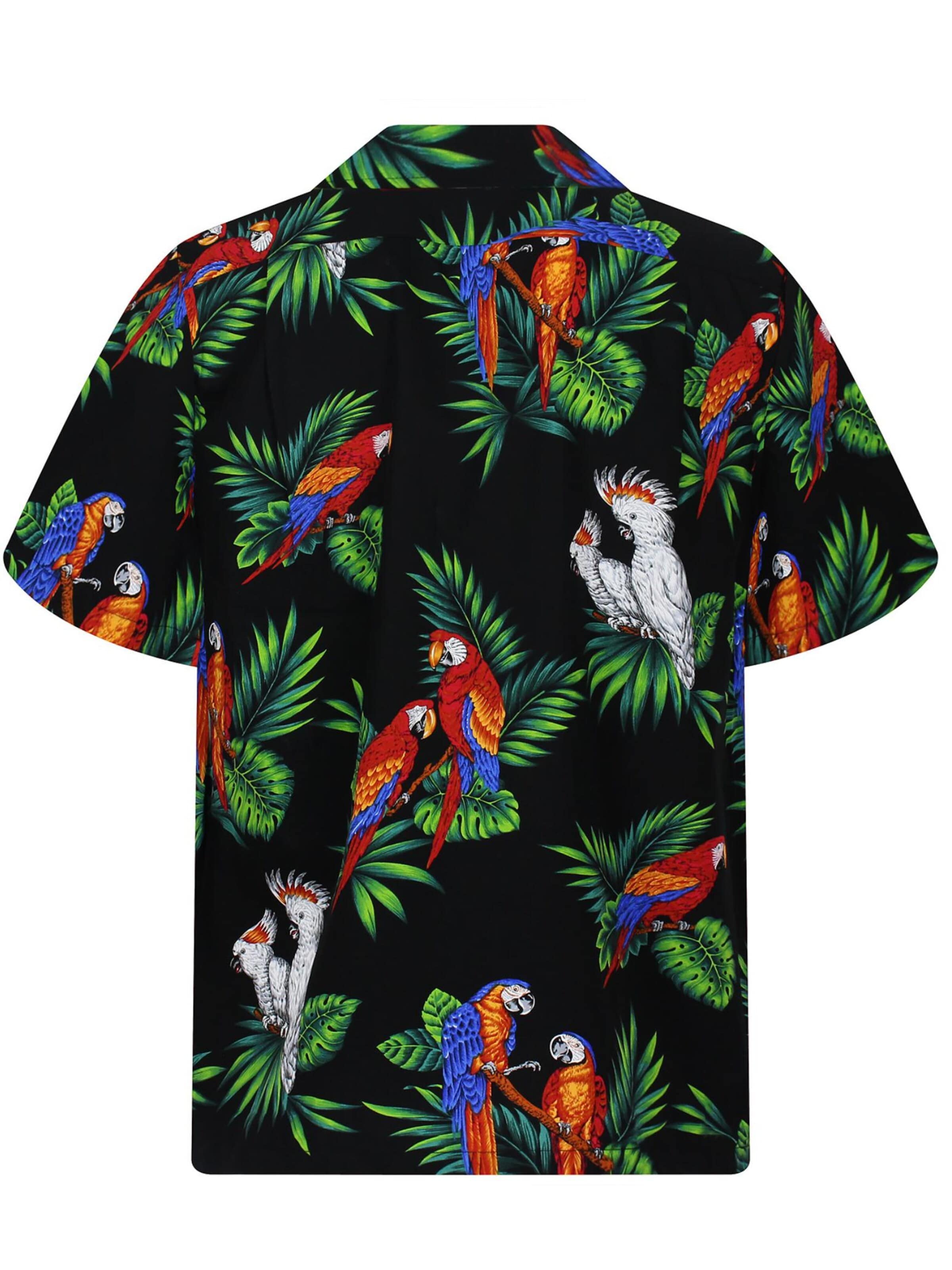 Pacific Legend Regular Fit Hemd 'Kakadu'‌‌‌‌ in Schwarz