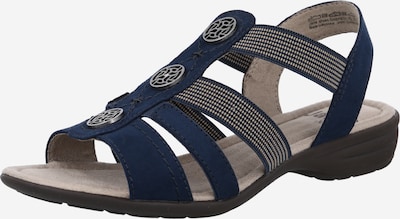 JANA Sandálias com tiras em bege / azul noturno / cinzento / prata, Vista do produto