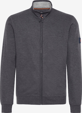 INDICODE JEANS Zip-Up Hoodie 'Arcelio' in Grey: front