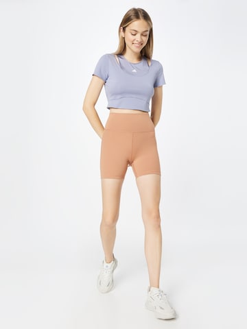 ADIDAS PERFORMANCE Skinny Sportovní kalhoty 'Studio' – oranžová