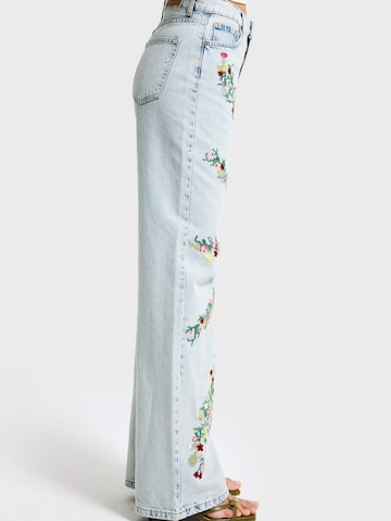 IT'S BASIC Regular Jeans 'STRAIGHT MID RISE JEANS' in Blauw