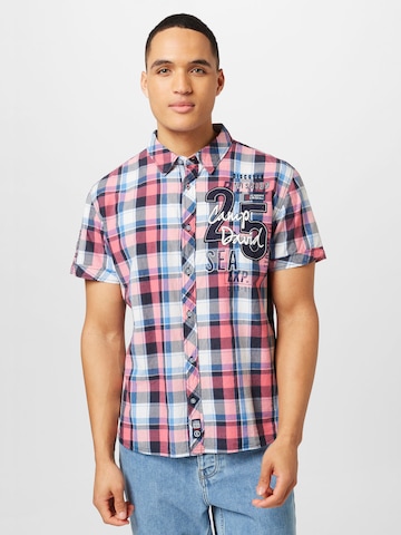 CAMP DAVID Regular fit Button Up Shirt in Pink: front