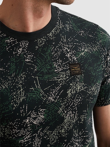 PME Legend T-shirt 'PME LEGEND - T-shirt in slub jersey with allover print' i blå