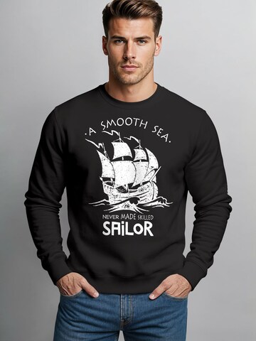 Neverless Sweatshirt 'Smooth Sea' in Black