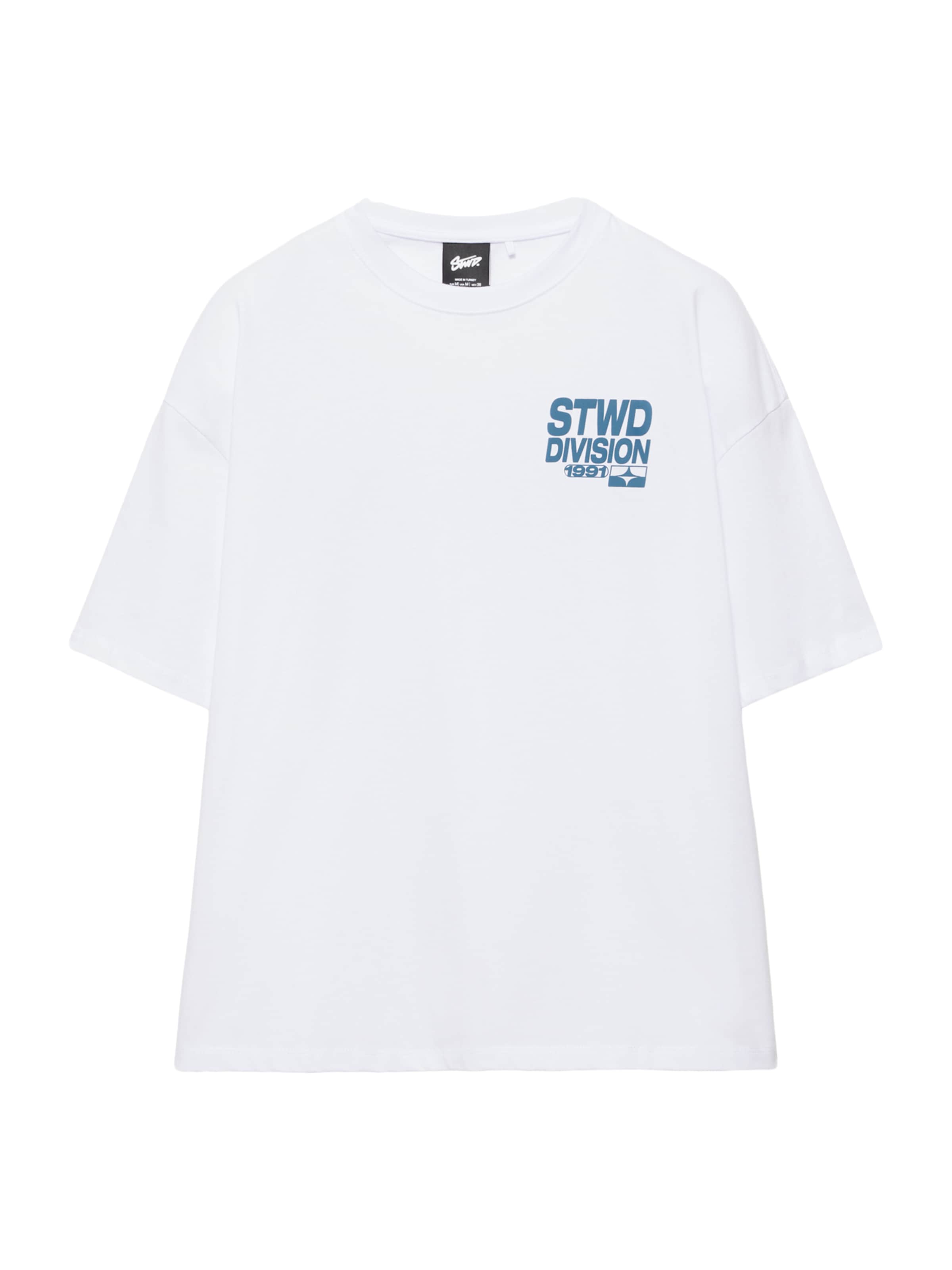 Pull&Bear Majica 'STWD' | safir / bela barva, Prikaz izdelka