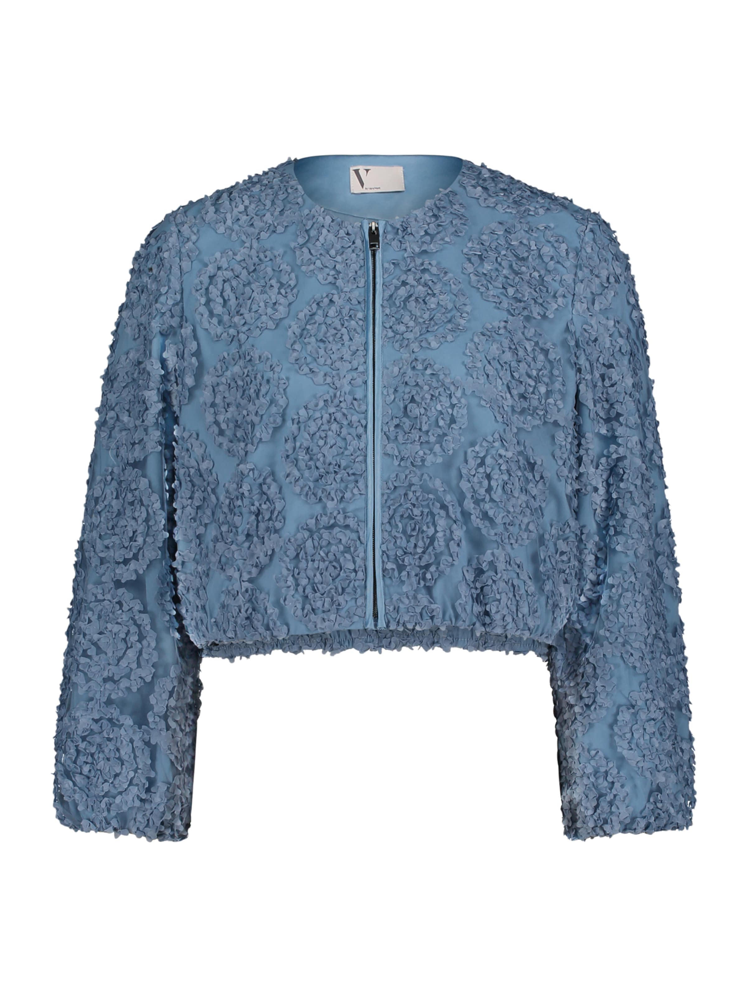 Vera Mont Bomberjacke mit Reißverschluss in Blau: Vorderseite