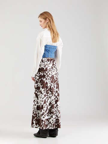 Gonna 'PCMARI' di PIECES in marrone