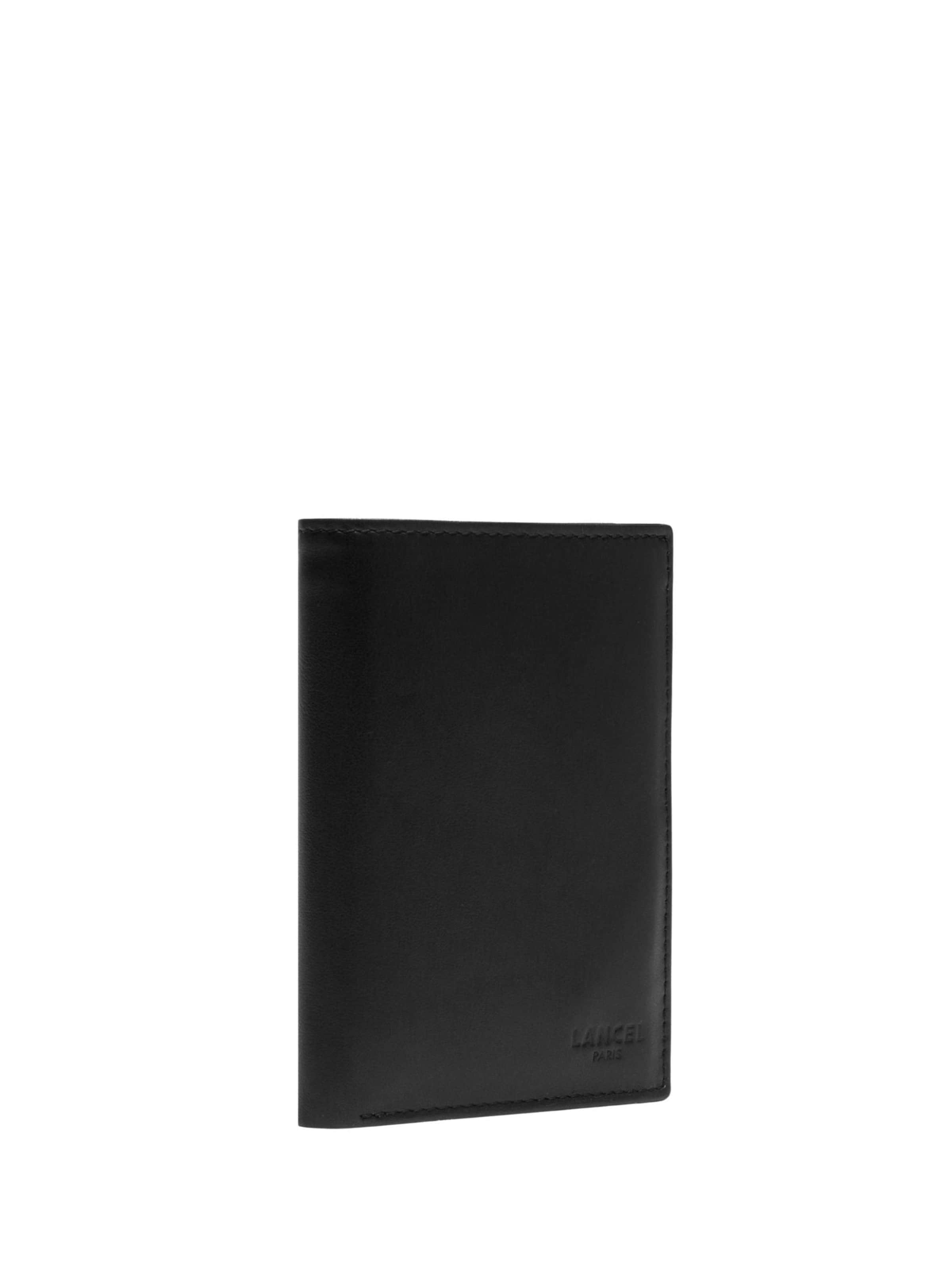 Lancel Portemonnee 'Lancel Compagnon / Portefeuille Leon Noir/Noir Homme' in Zwart