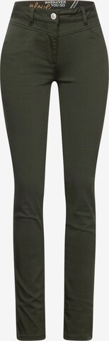 CECIL Skinny Kalhoty 'Vicky ' – zelená: přední strana
