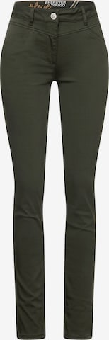 CECIL Skinny Pants 'Vicky ' in Green: front