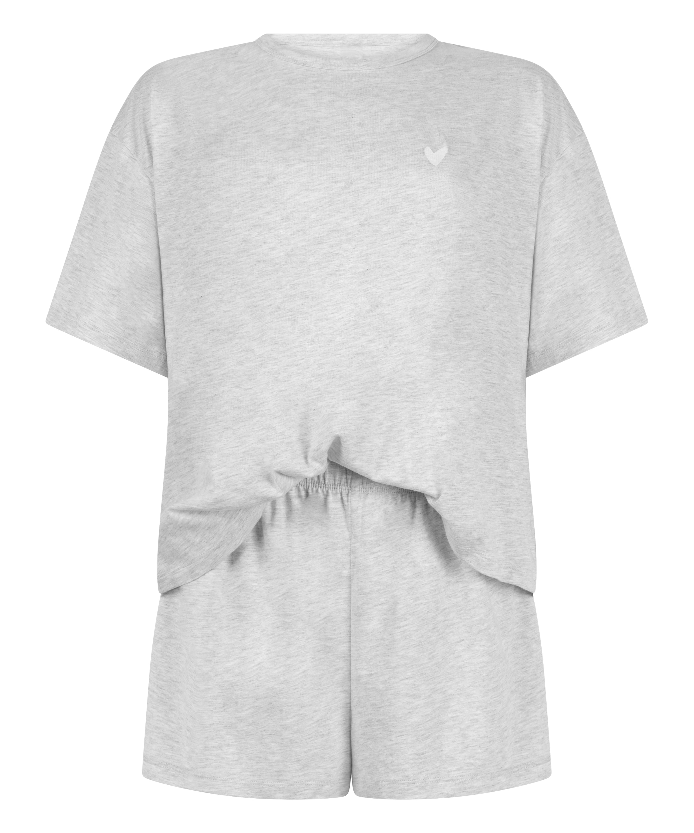 Hunkemöller Shorty  'Heart' in Grau: Vorderseite