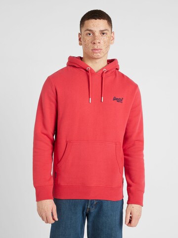 Felpa 'Essential' di Superdry in rosso: frontale