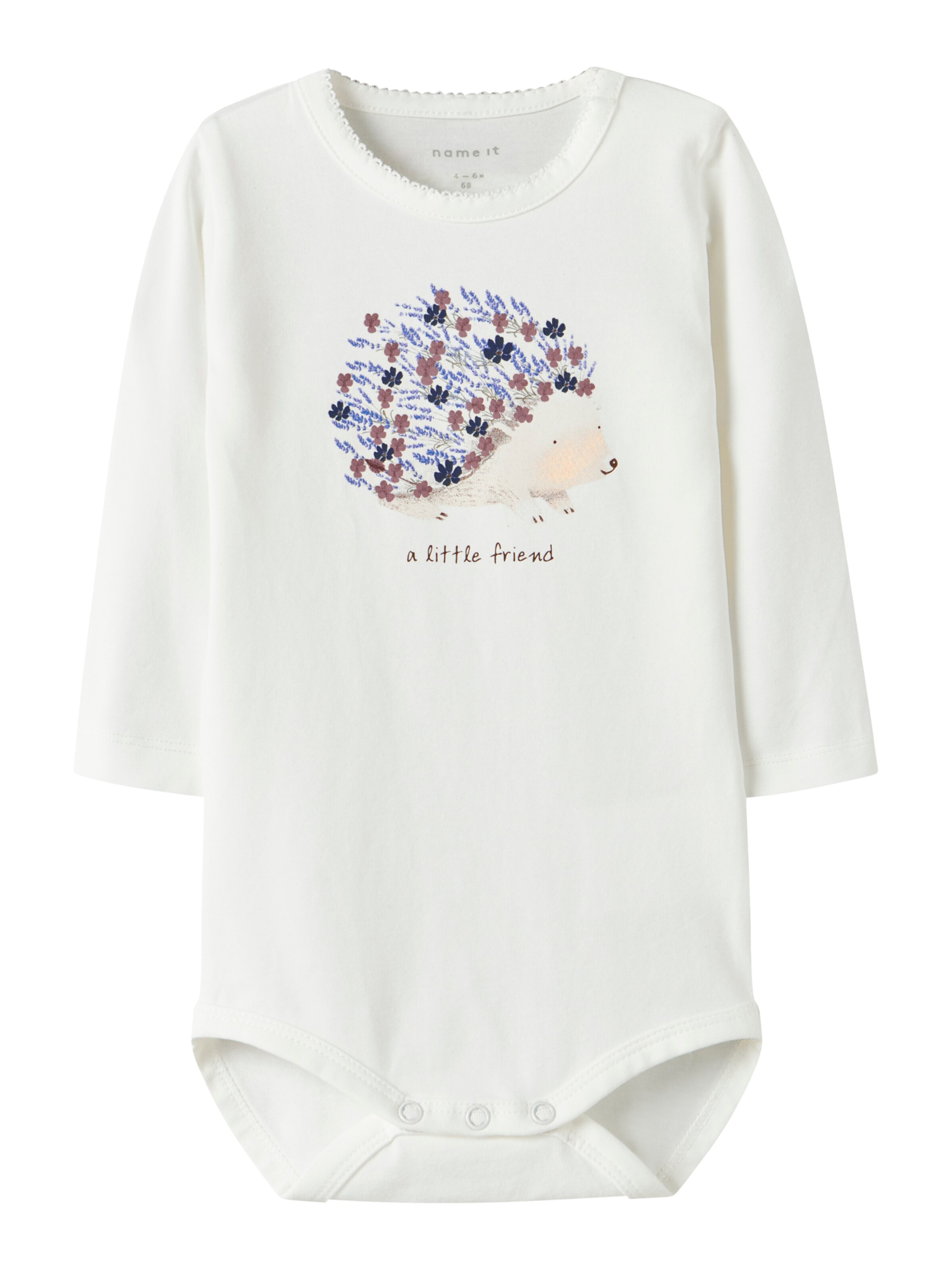 NAME IT Romper/Bodysuit 'NBFOHELLO' in White: front