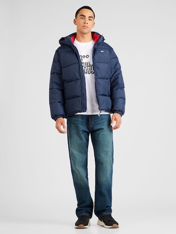 Tommy Jeans Zimní bunda 'ESSENTIAL' – modrá