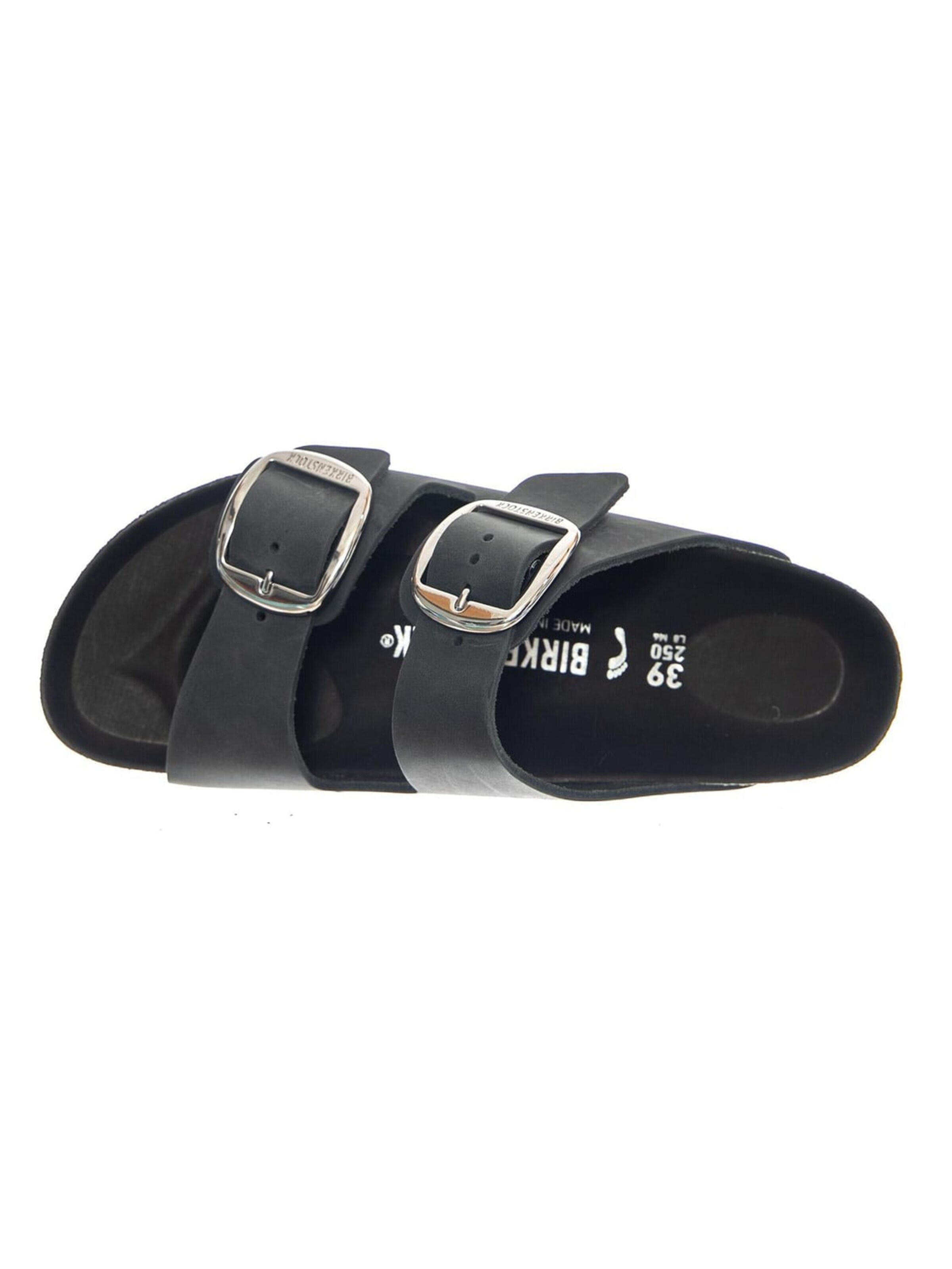 Sandales 'Arizona Big Buckle Oiled Leather Narrow Fit' BIRKENSTOCK en noir