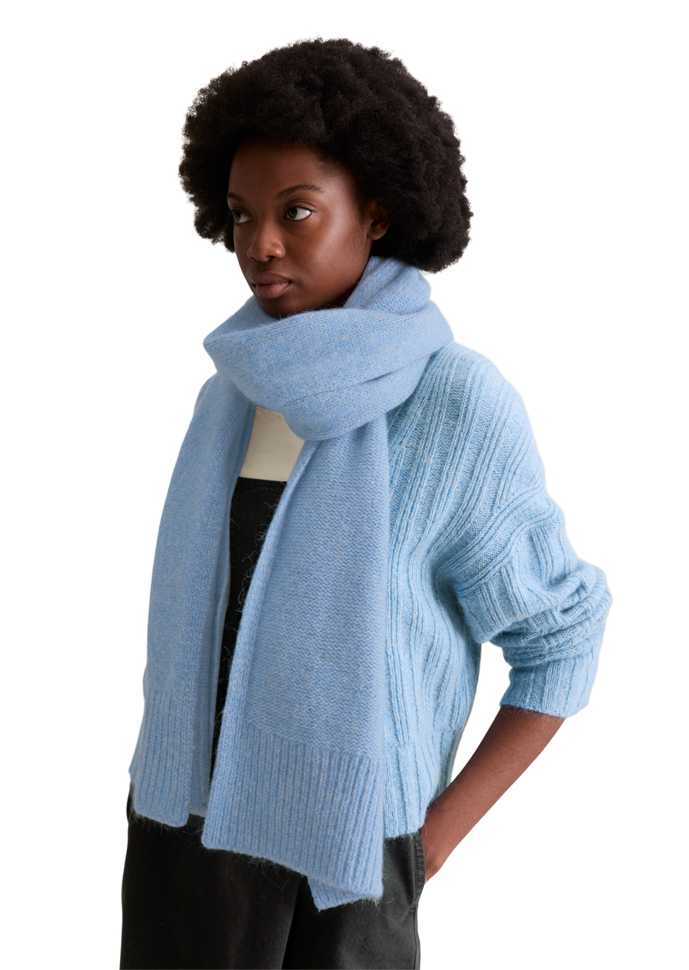 Marc O'Polo DENIM Sjaal in Blauw: voorkant