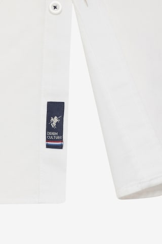 DENIM CULTURE Regular Fit Skjorte 'KENT' i hvid