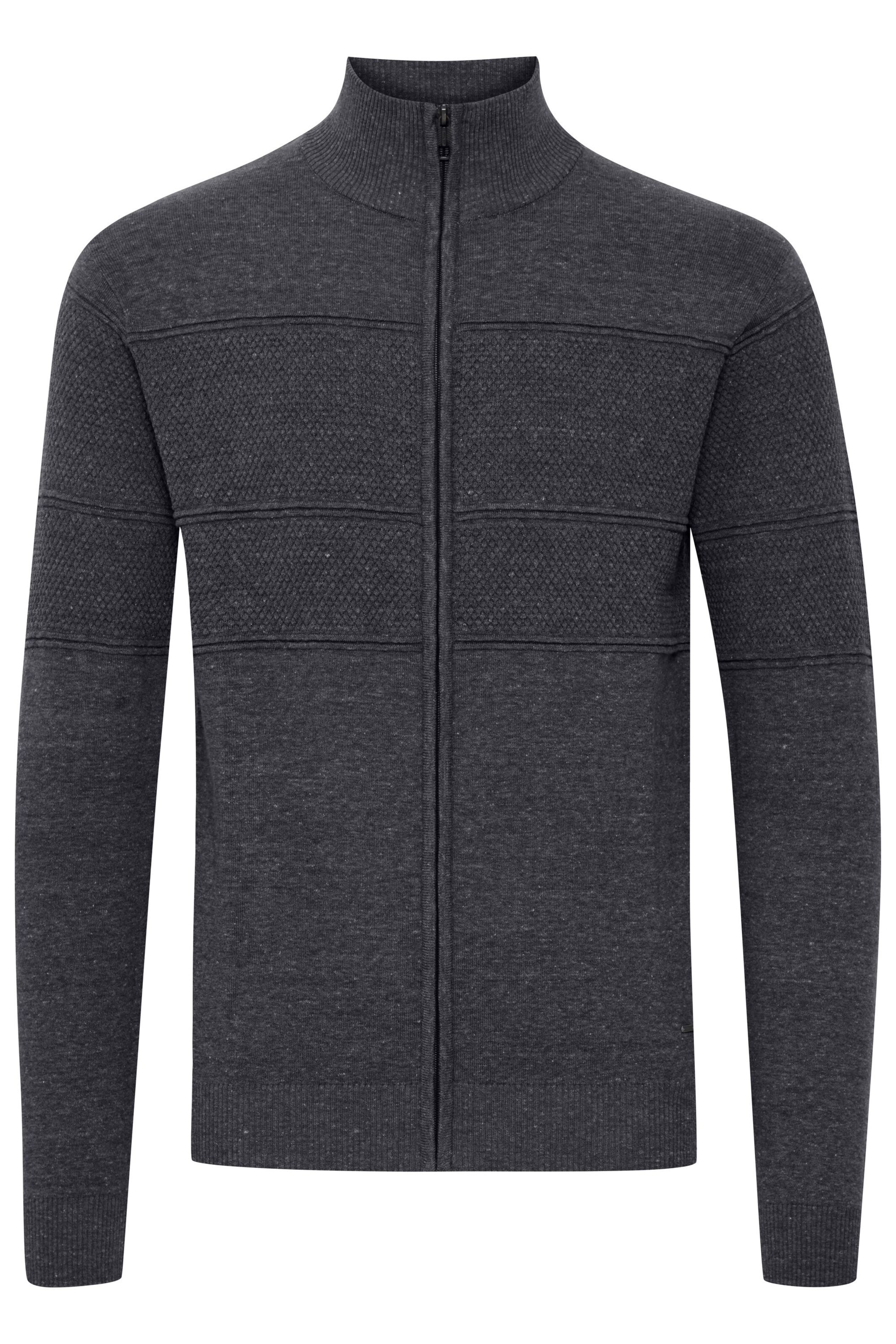 11 Project Gebreid vest 'Yannik' in Grijs: voorkant