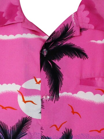 King Kameha Shirt 'Beach Eclectic'‌‌‌‌‌ in Pink