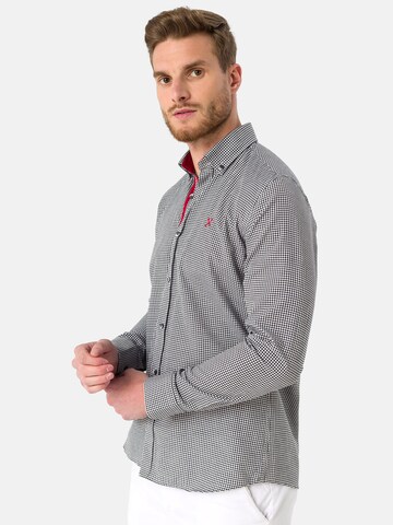 Jacey Quinn Regular Fit Hemd in Schwarz
