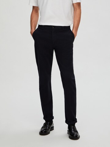 SELECTED HOMME Slim fit Trousers 'MILES' in Blue: front