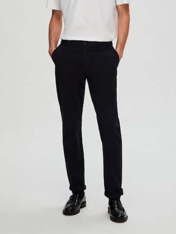 SELECTED HOMME Slim fit Pants 'MILES' in Blue: front