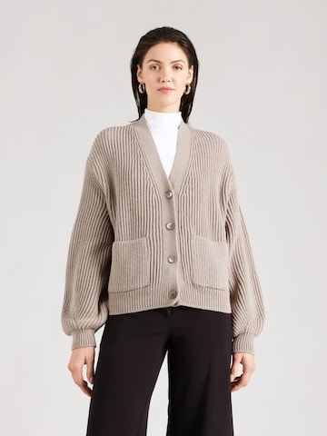 DRYKORN Knit cardigan 'COOPIE_2' in Brown: front